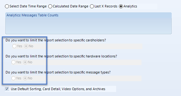 Analytics - Greyed Out